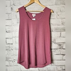 NWT LuLaRoe Tank Top 2XL • Soft Stretch Mauve Sleeveless Scoop Neck